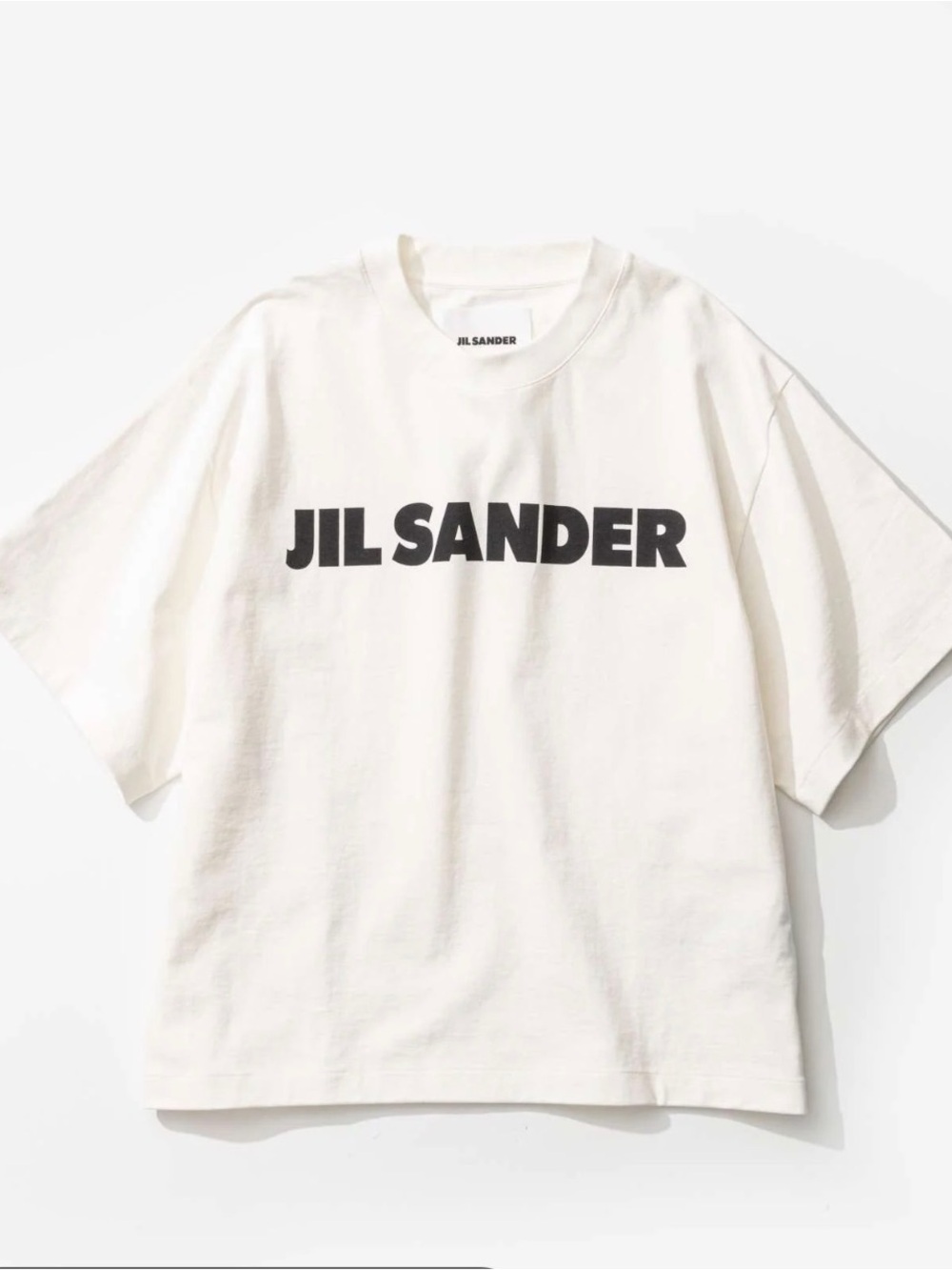 Jil Sander White Sweatshirt with Black Logo - Picture 3 of 4